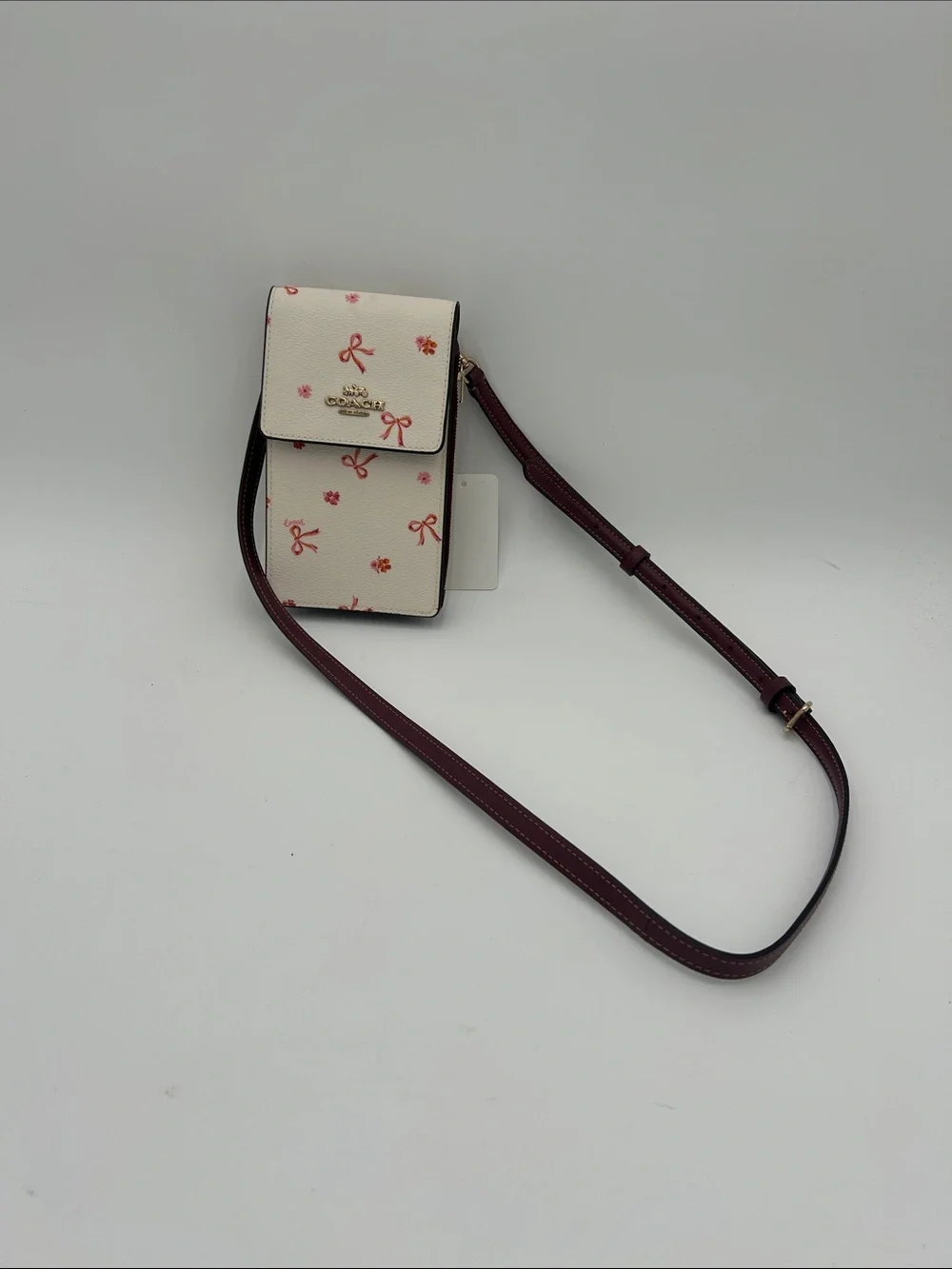 Coach North South Phone Crossbody With Bow Print CN780